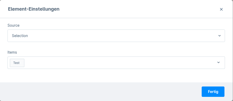 faq cms-element config with selected source faq cms-element config with selected source